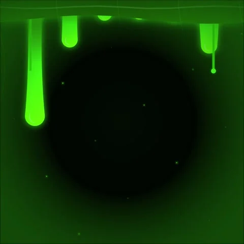 Glowing Green Slime Dripping Down, Abstract Goo Liquid Background Stock Footage 346283279