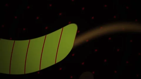 Glowing green spaceship in space. Stock Footage 337510777