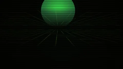 Glowing green sphere on black background. Stock Footage 334880221