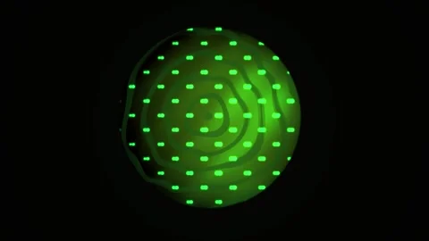 Glowing green sphere with dots pattern. Stock Footage 340023455