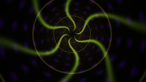 Glowing green spiral light design element. Stock Footage 340023536
