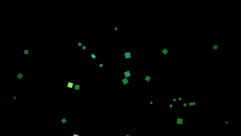 Glowing green squares on black background. Vidéo 334689393