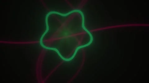 Glowing green star shape on black. Stock Footage 333926184