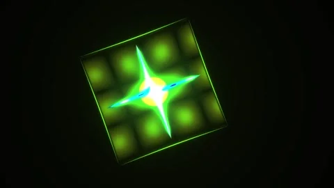Glowing green starburst light effect. Stock Footage 335957867