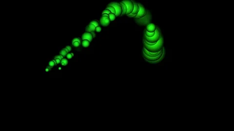 Glowing Green Tornado Particle Motion Graphics Overlay Background Loop Stock Footage 346252990