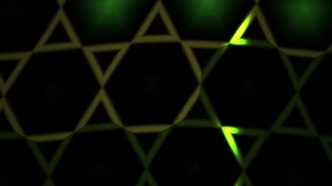 Glowing green triangles on black background. Stock Footage 335521024