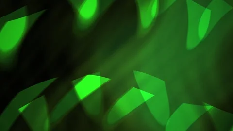 Glowing green triangular shapes on dark background. Stock Footage 335521219
