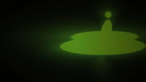 Glowing green UFO in dark space. Stock Footage 335358858