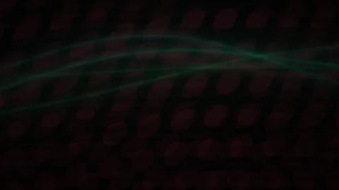 Glowing Green Wave Lines Moving over Dark Grid Pattern Background Stock Footage 343703350