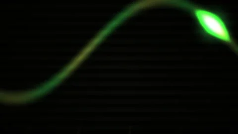 Glowing green waveform on black background. Stock Footage 337510990