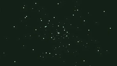 Glowing Green White Particles Floating on Dark Particle Background 스톡 동영상 343212401