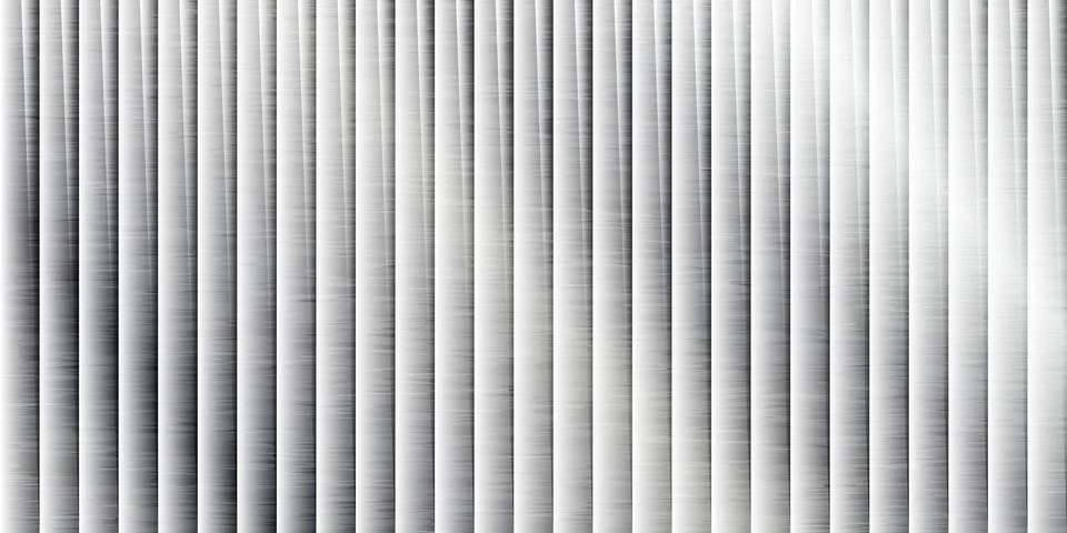 Glowing grey gradient background with vertical ribbed glass clean effect, i.. Stock Illustration