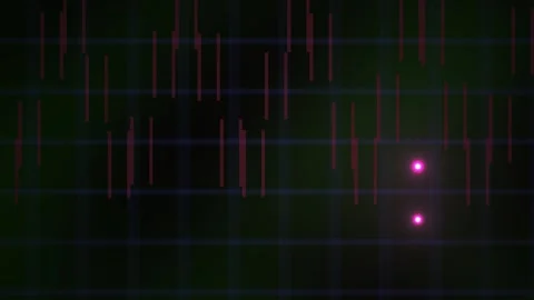 Glowing Grid Background With Lights. Stock Footage 340023763