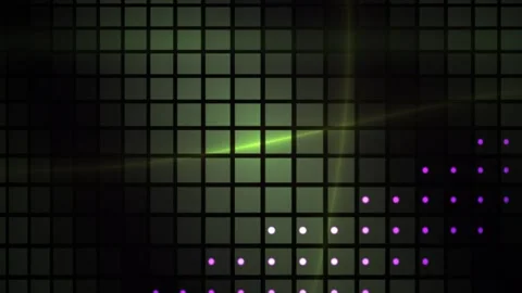 Glowing grid with colorful lights technology. Stock Footage 335110710