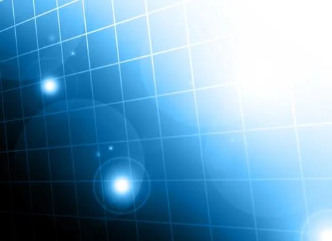Glowing grid with flashes of light Stock Illustration
