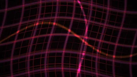 Glowing grid lines on black background. Stock Footage 340024073