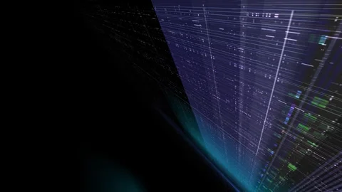 Glowing Grid Lines in Motion 4K Loop Stock Footage 335464569