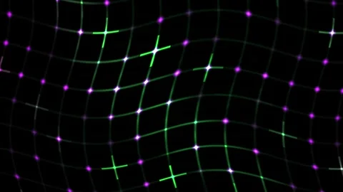 Glowing Grid Network Light Pattern. Stock Footage 340023952