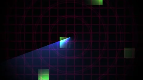 Glowing grid pattern with colored squares. Stock Footage 336235227