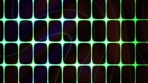 Glowing Grid Pattern with Neon Lights on Dark Background. Stock Footage 337466726