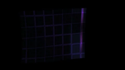 Glowing Grid Patterns on Black Background. Stock Footage 340024000