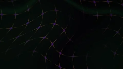 Glowing Grid with Purple Nodes Moving Dynamically on a Dark Background for .. 動画素材 343704303