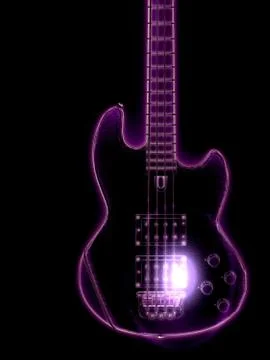 Glowing guitar Ilustração Stock