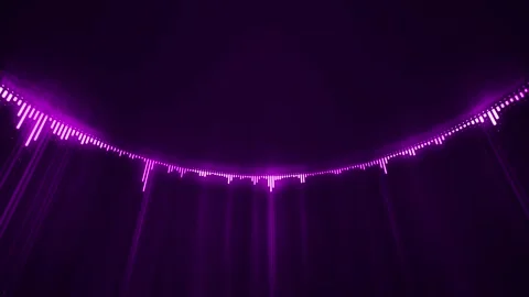 Glowing half circle shape Audio wave moving like a dance disco Stock Footage 276981551