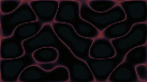 Glowing halftone dot pattern shifting in neon colors Stock Footage 335933551