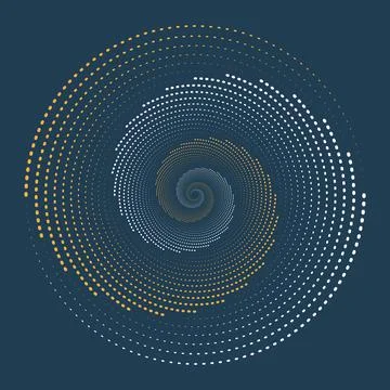 Glowing Halftone Dots Circle, Auxiliary Graphic Elements for Designs Stock Illustration