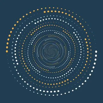 Glowing Halftone Dots Circle, Auxiliary Graphic Elements for Designs Stock Illustration