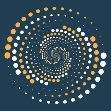 Glowing Halftone Dots Circle, Auxiliary Graphic Elements for Designs Illustrazione stock
