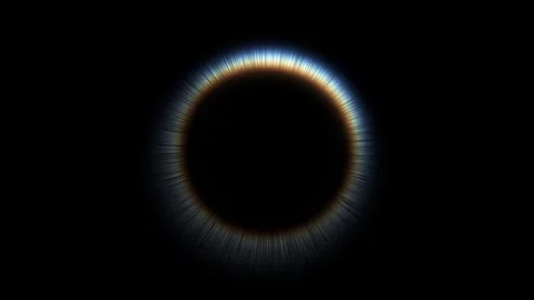 Glowing Halo Ring Light Aura Loop 4k Black Background Overlay Stock Footage 346696320
