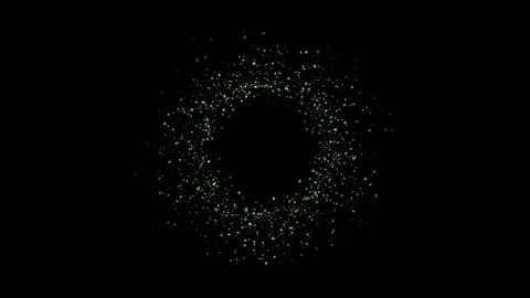 A Glowing Halo Throws The Particles Stock Footage 337278047