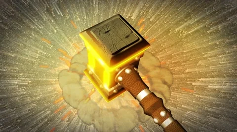 Glowing Hammer Template Stock After Effects