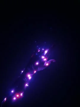 A glowing hand in the dark -2 Stock Photos