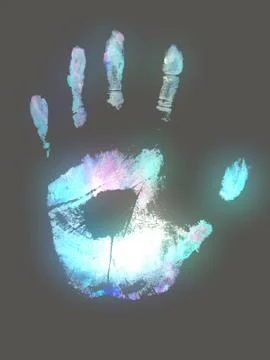 Glowing hand Stock Illustration