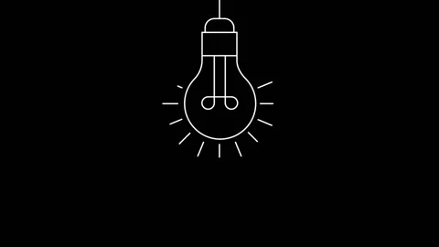 Glowing hanging light bulb Stock Footage 167317630