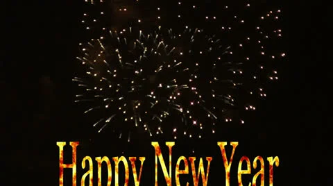 Glowing happy new year animation Stock Footage 24673841