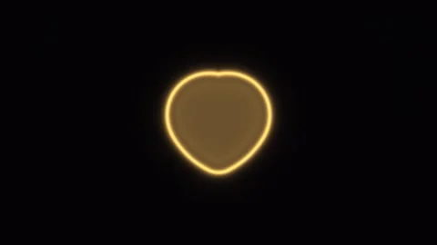 Glowing heart animation on black background Stock Footage 338286703