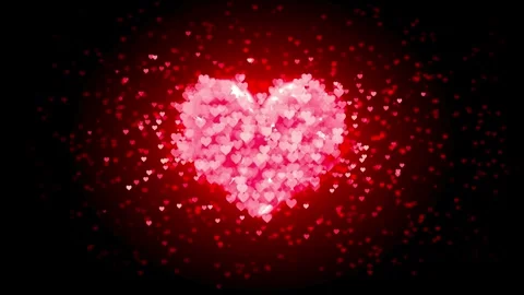 Glowing Heart Background Loop Video stock 301468957