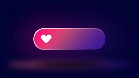 Glowing Heart Button Stock Footage 336063302