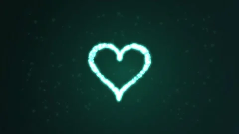 Glowing Heart Dissolves into Stardust Stock Footage 326264032