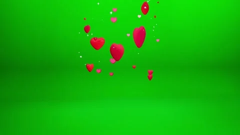 Glowing Heart Dust Effect Chroma Key Overlay Stock Footage 319002330