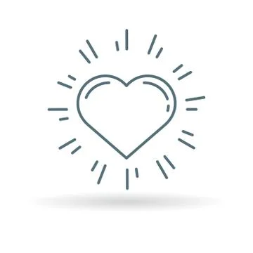 Glowing heart icon Stock Illustration