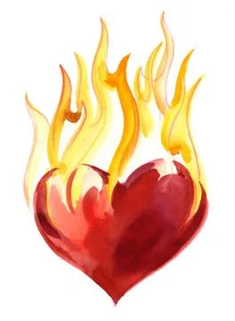 Glowing heart Illustrazione stock