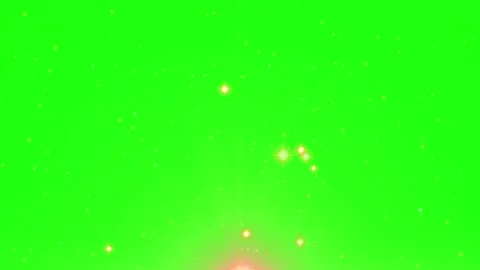 Glowing heart particles on green screen with sparkles Stock Footage 337451205