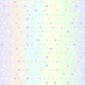 Glowing heart pattern. Seamless vector Stock Illustration