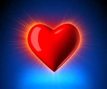 Glowing Heart Stock Photos