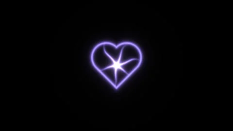 Glowing heart shape with light effect on dark background Stock Footage 338323126
